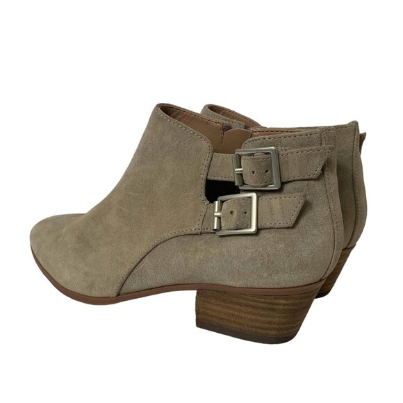 NEW Clarks Spye Astro Cut Out Sand Suede Double Buckle Zip Booties - Size 7.5 - Picture 3 of 8
